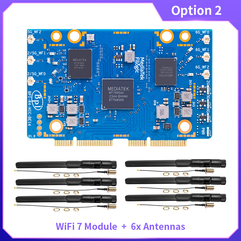 BPI-R4-NIC-BE14 WiFi 7 Module  - Bananapi Bpi R4 Wifi 7 ulasan dan harga