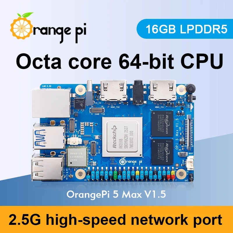 RoRuSOrange Pi 5 Max 16GB V1.5 - Rk3588 Mini Pc Board ulasan dan harga